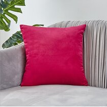 Hot pink velvet outlet throw pillow